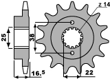 PBR gear wheel 2205 15 18NC (JTF741.15)